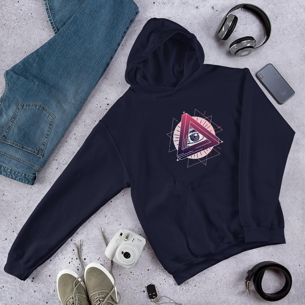 Mystic Eye Unisex Hooded Sweatshirt — Navy