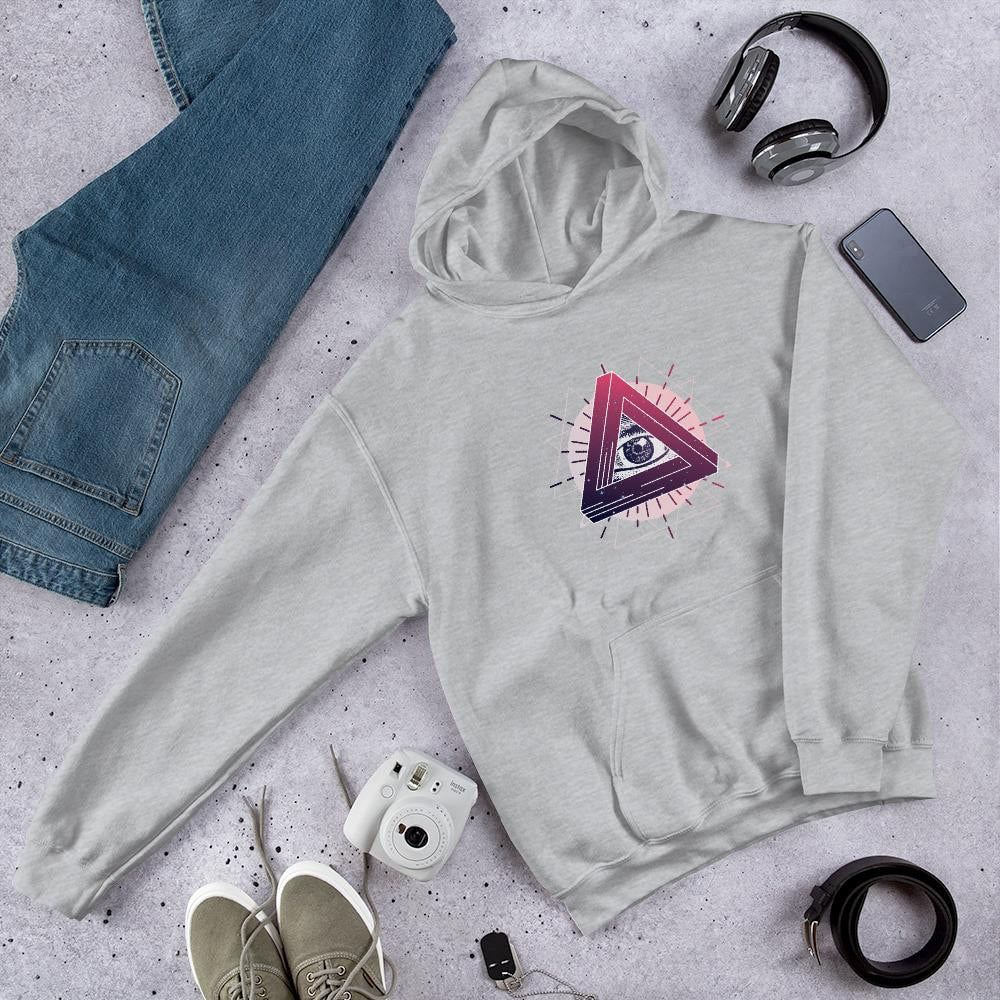 Mystic Eye Unisex Hooded Sweatshirt — Grey