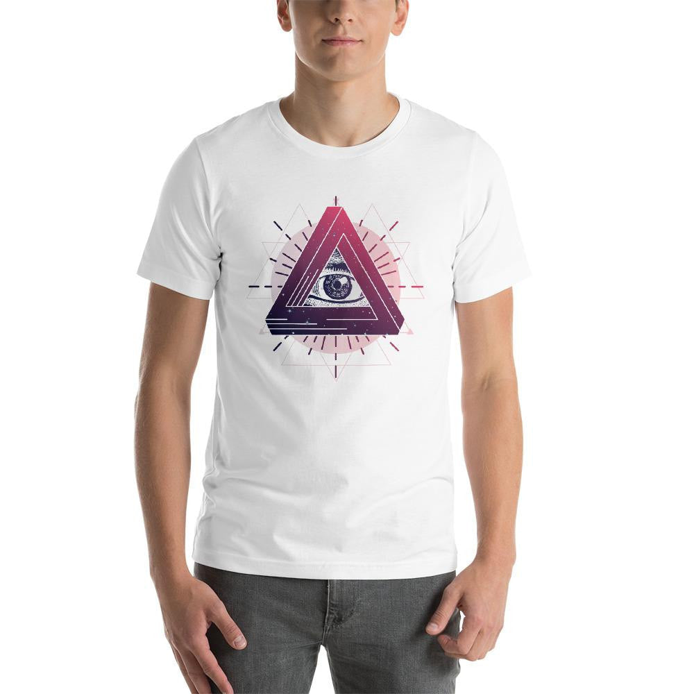 Mystic Eye Half Sleeve T-Shirt — White (2)
