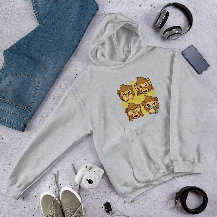 Monkey Phone Unisex Hooded Sweatshirt