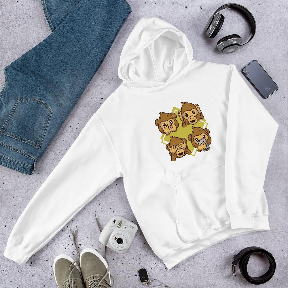 Monkey Phone graphic hoodie – Fourth Dimension Club