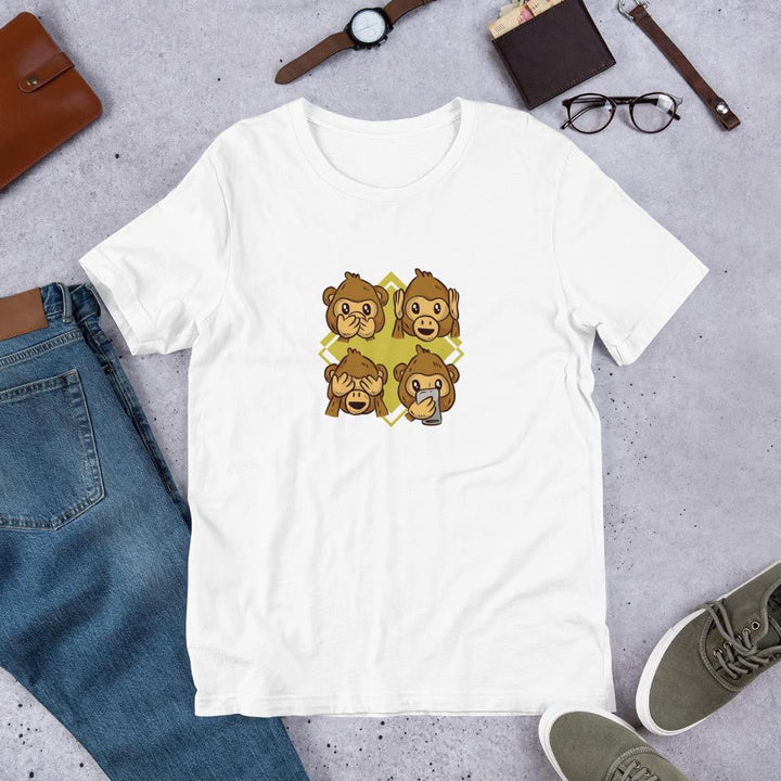 Monkey Phone Half Sleeve T-Shirt