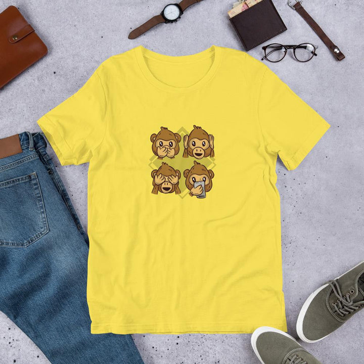 Monkey Phone Half Sleeve T-Shirt