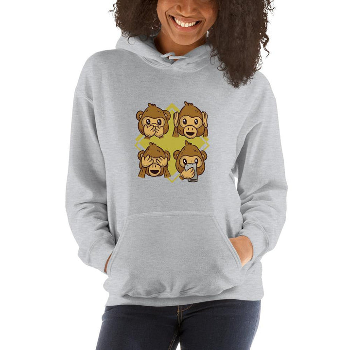 Monkey Phone Unisex Hooded Sweatshirt