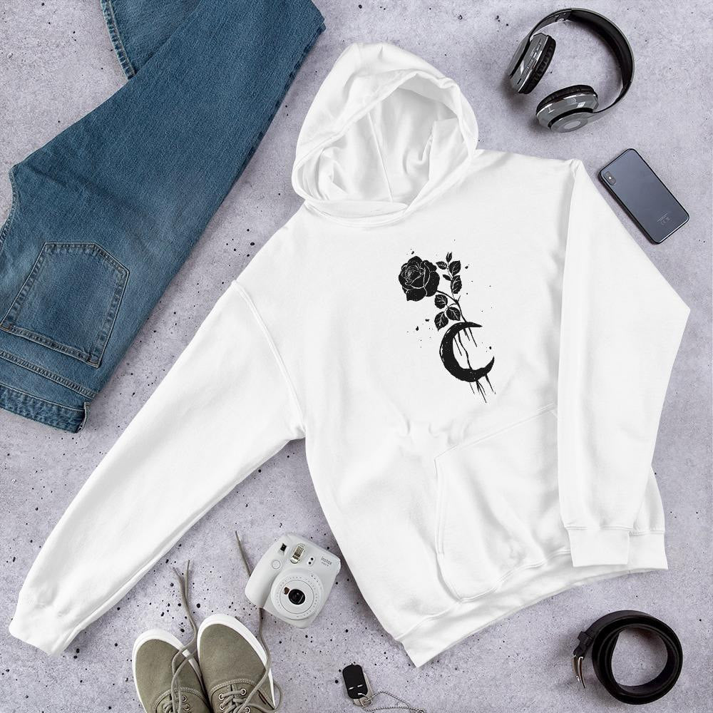 Moon Rose graphic hoodie – Fourth Dimension Club