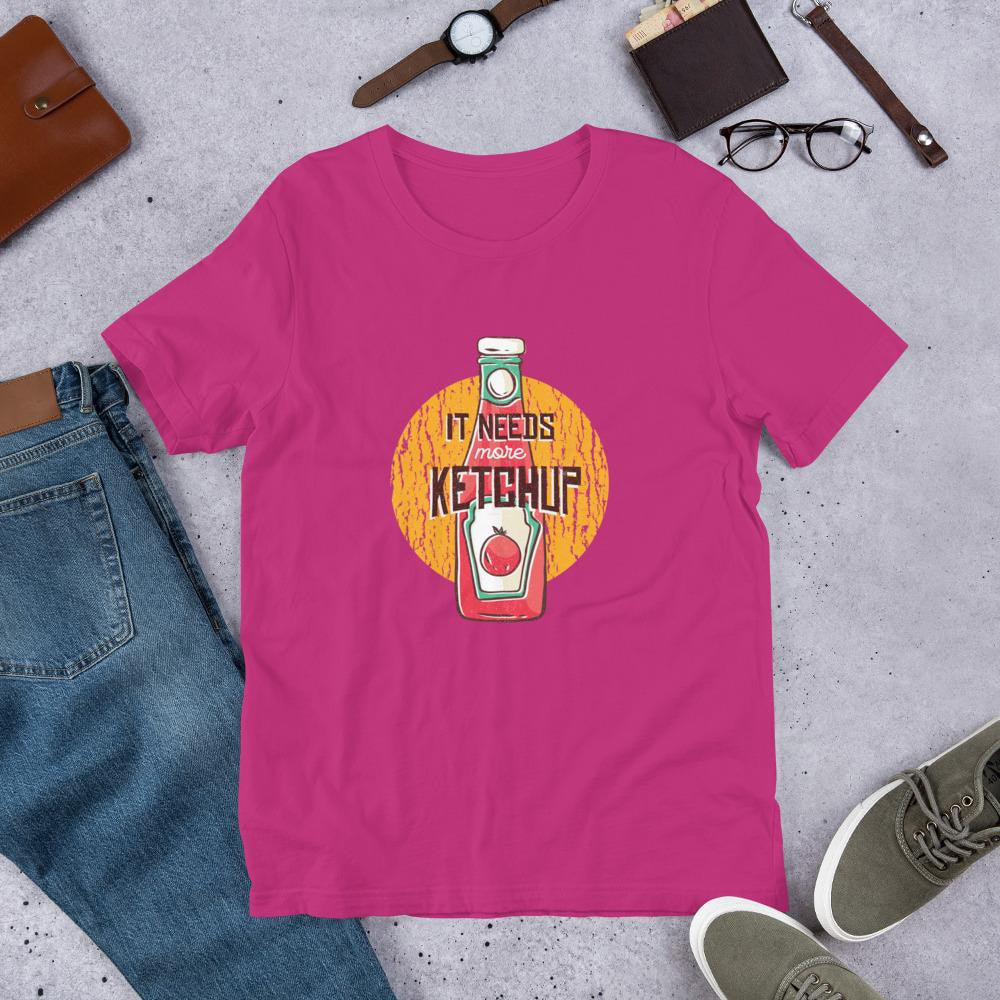 More Ketchup Half Sleeve T-Shirt — Pink
