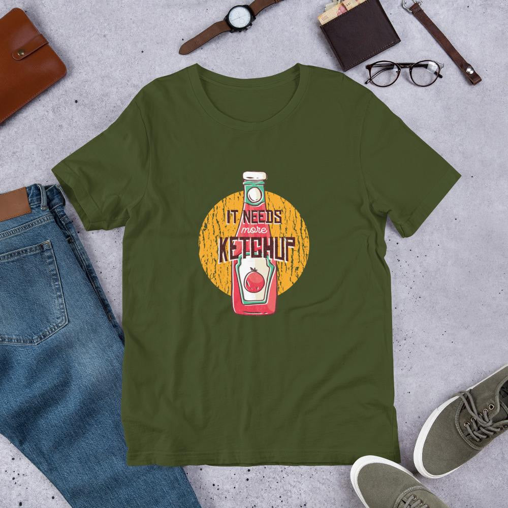 More Ketchup Half Sleeve T-Shirt — Olive