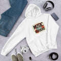 Music Has No Borders graphic hoodie – Fourth Dimension Club