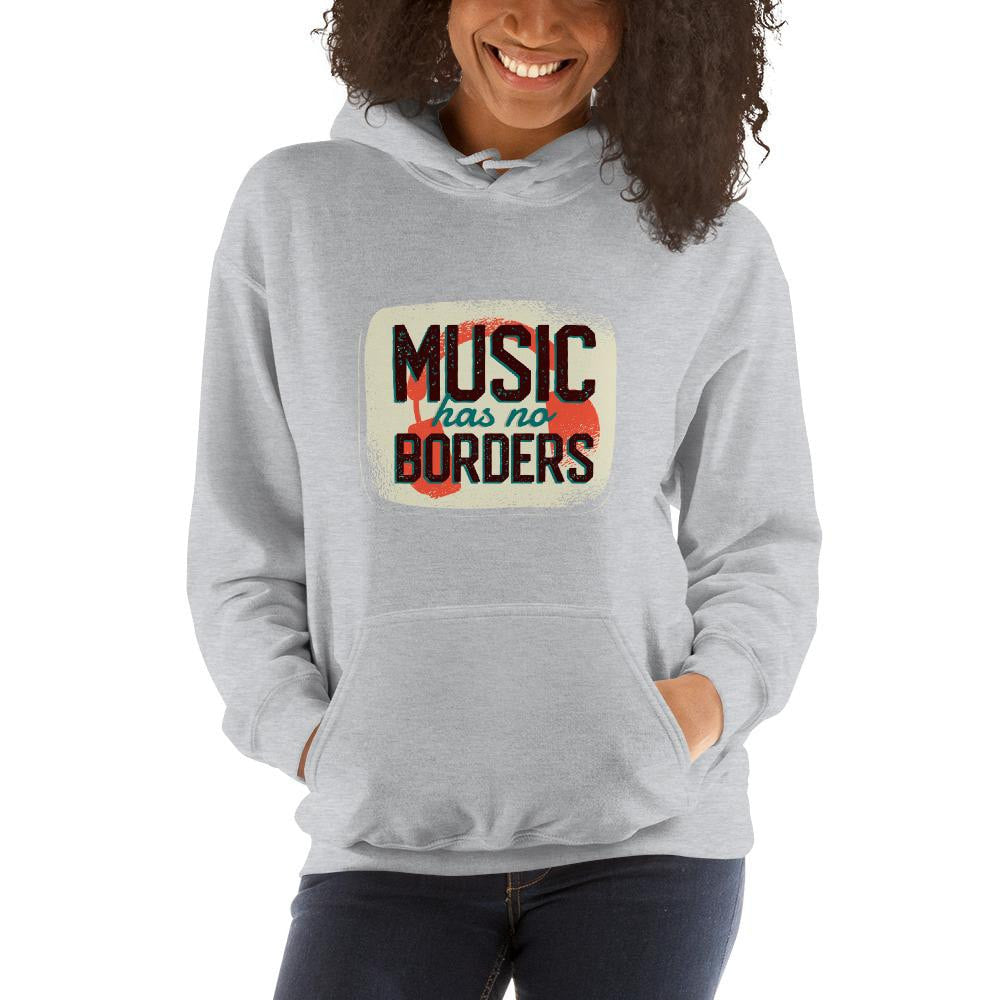 Music Has No Borders Unisex Hooded Sweatshirt