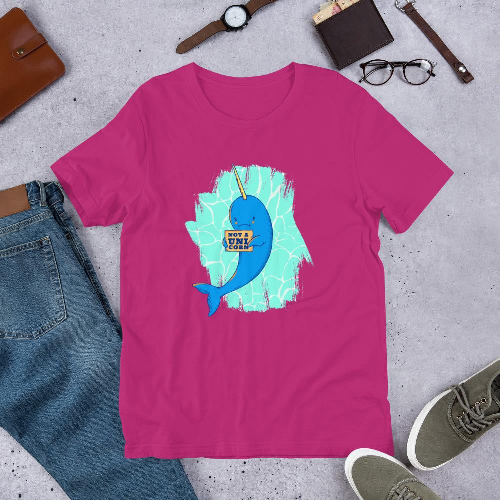 Unicorn Whale Half Sleeve T-Shirt — Pink