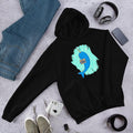 Unicorn Whale Unisex hooded Sweatshirt — Black