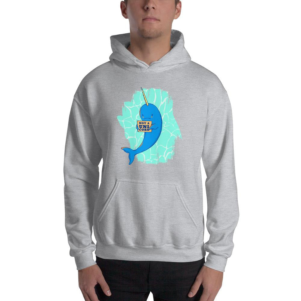 Unicorn Whale Unisex hooded Sweatshirt — detail view 2