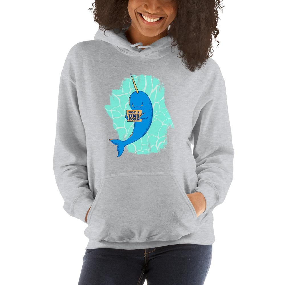 Unicorn Whale Unisex hooded Sweatshirt — detail view 3