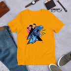 Neon Dino Half Sleeve T-Shirt — Gold