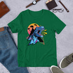 Neon Dino Half Sleeve T-Shirt — Green