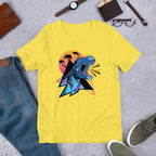 Neon Dino Half Sleeve T-Shirt — Yellow