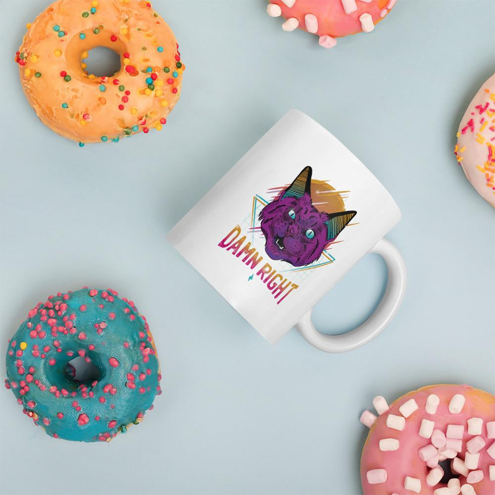 Neon Cat coffee mug – Fourth Dimension Club