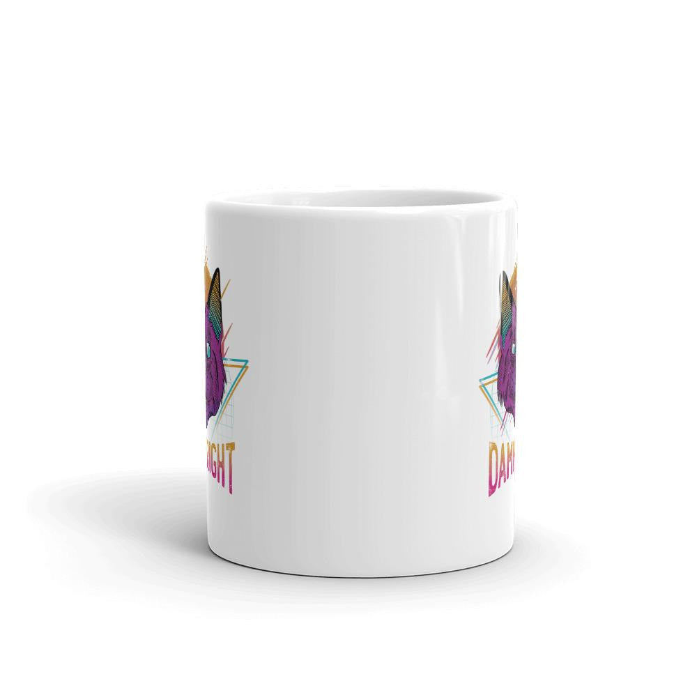 Neon Cat Coffee Mug — detail view 2