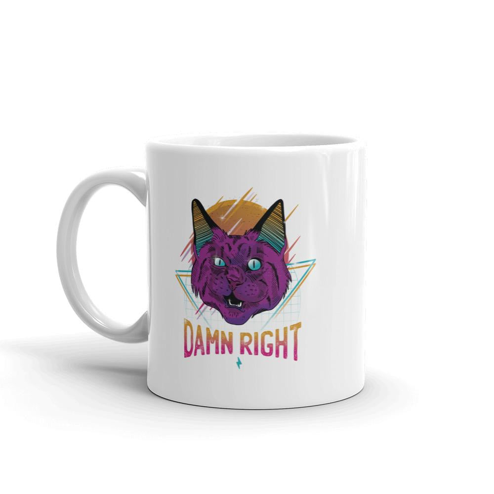Neon Cat Coffee Mug — detail view 3