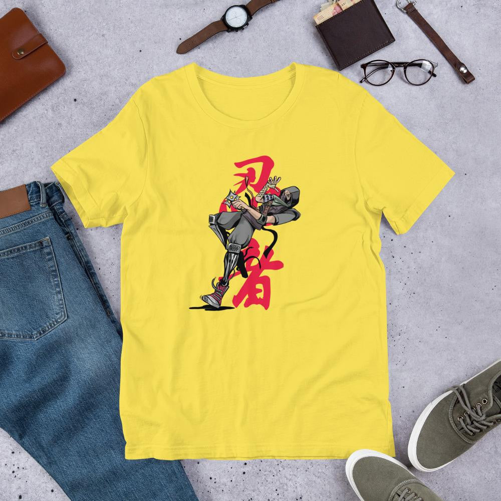 Ninja Half Sleeve T-Shirt — Yellow