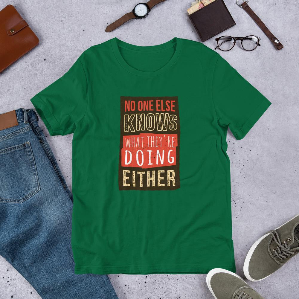 No One Knows Half Sleeve T-Shirt — Green