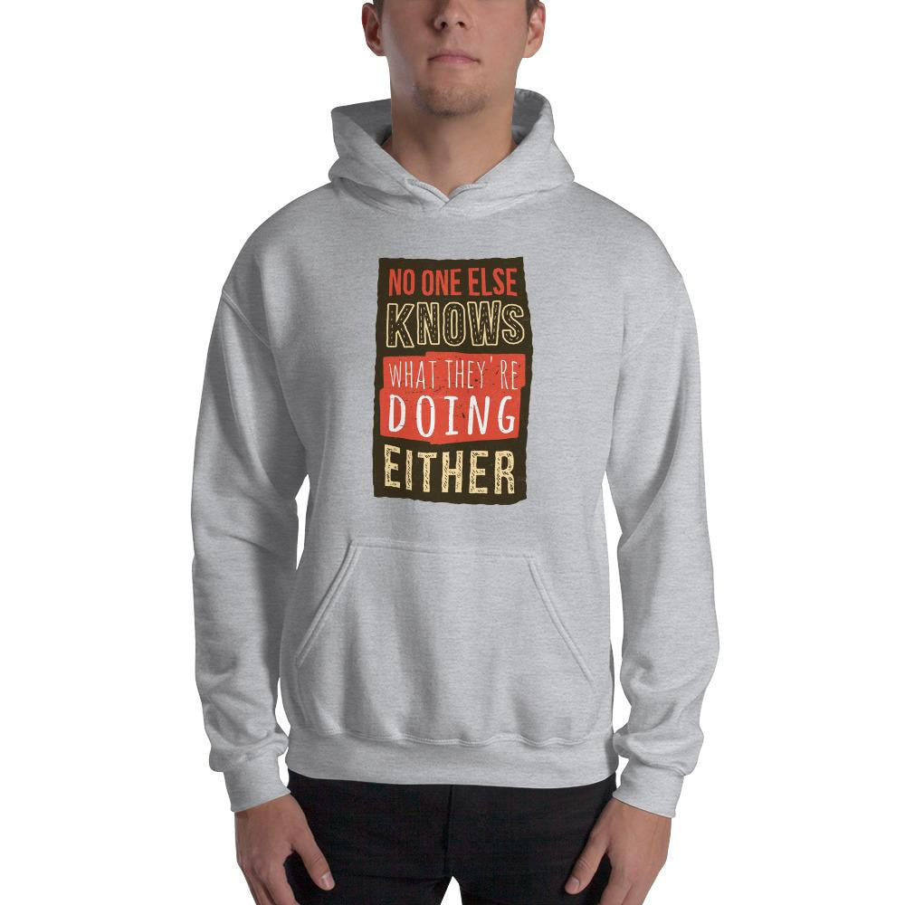 No One Knows Unisex Hooded Sweatshirt — detail view 2