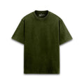 Timeless Acid Wash Oversized T-Shirts — olive-green