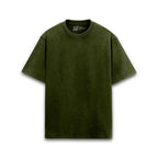 Timeless Acid Wash Oversized T-Shirts — olive-green