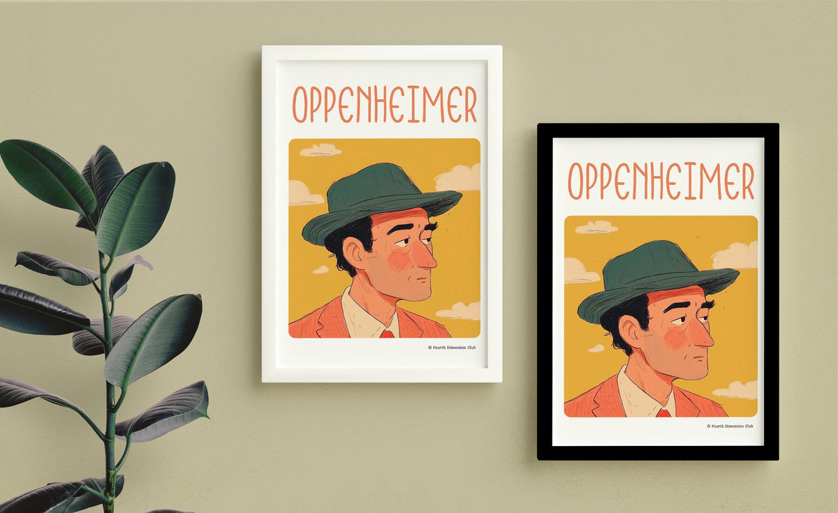 J. Robert Oppenheimer Framed Poster — back view