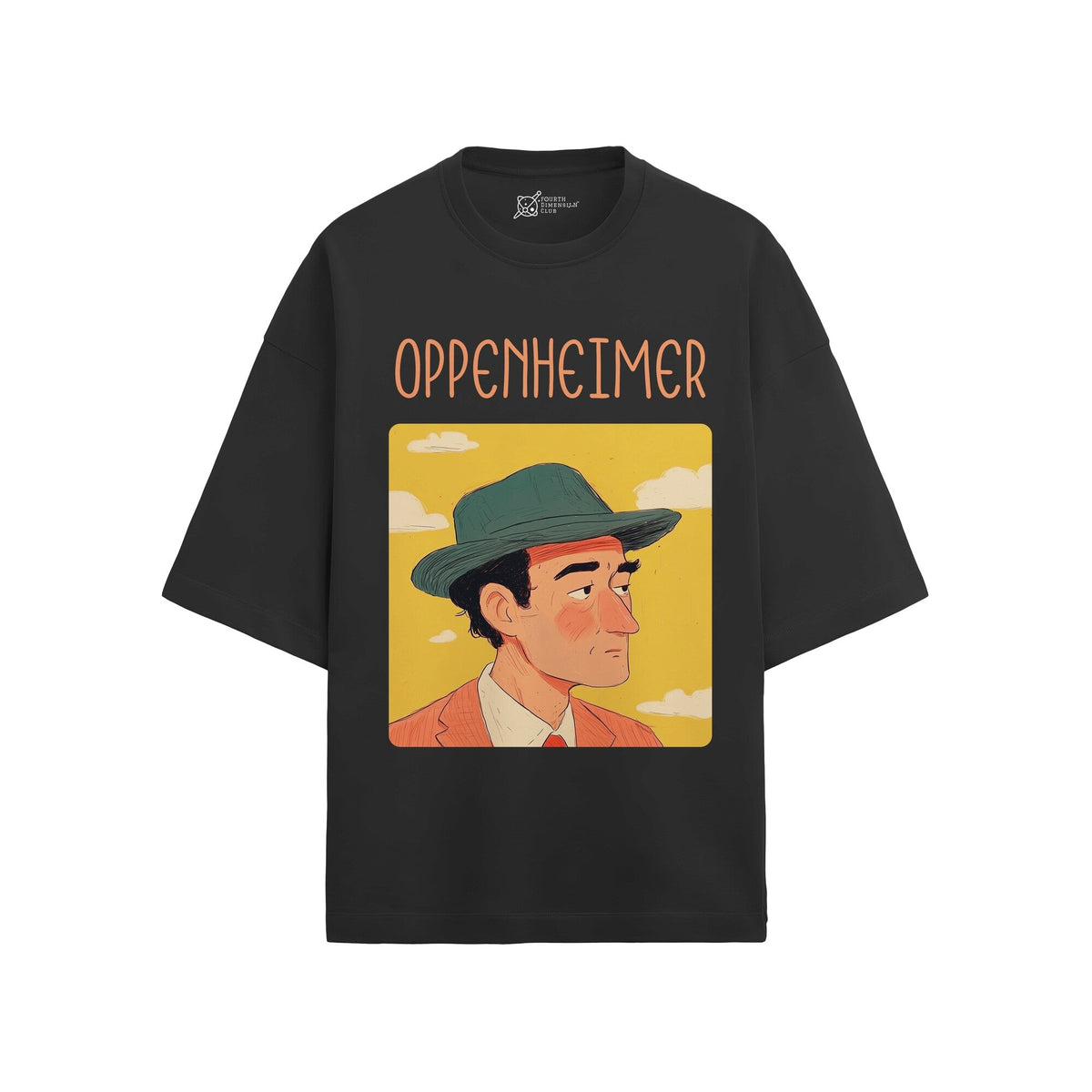 J. Robert Oppenheimer Oversized French Terry T-Shirt — black-2