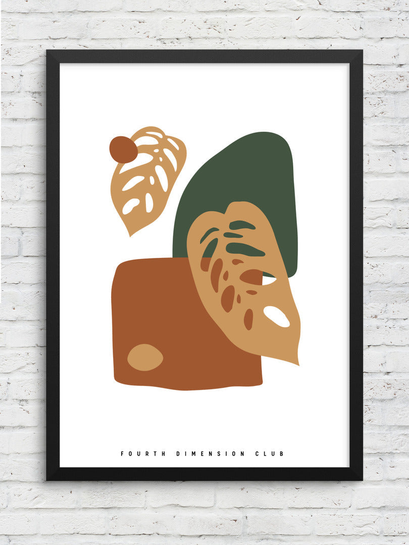 Organic Leaves framed poster – Fourth Dimension Club