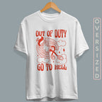 Out Of Duty Unisex Oversized T-Shirt — back view
