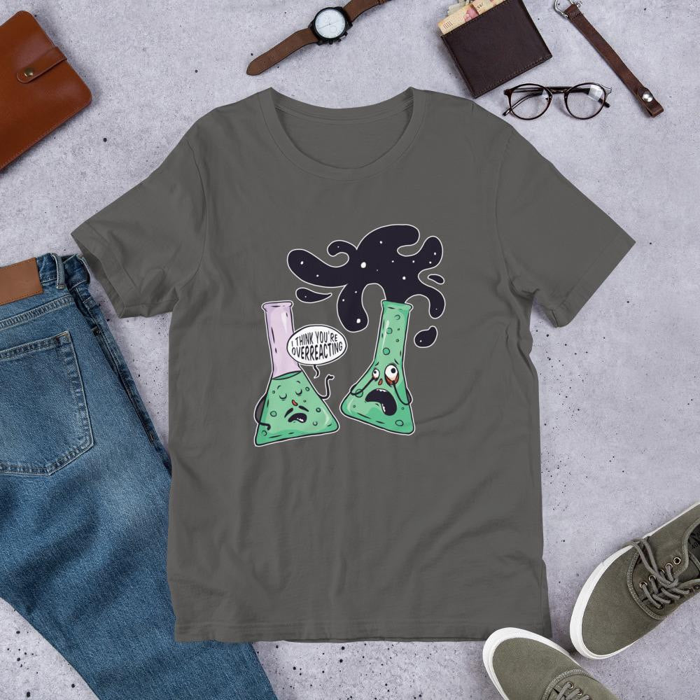 Over-reacting Half Sleeve T-Shirt — Charcoal