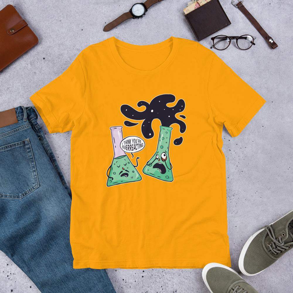 Over-reacting Half Sleeve T-Shirt — Gold