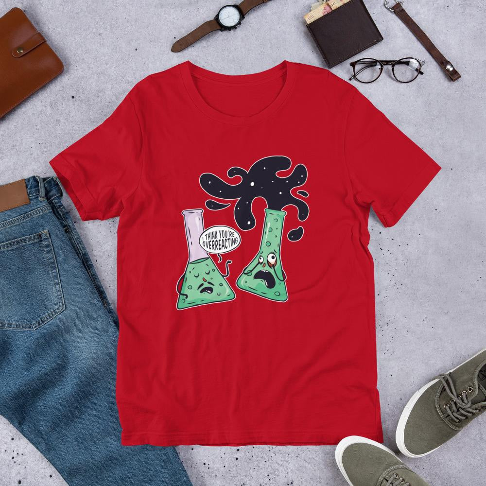 Over-reacting Half Sleeve T-Shirt — Red