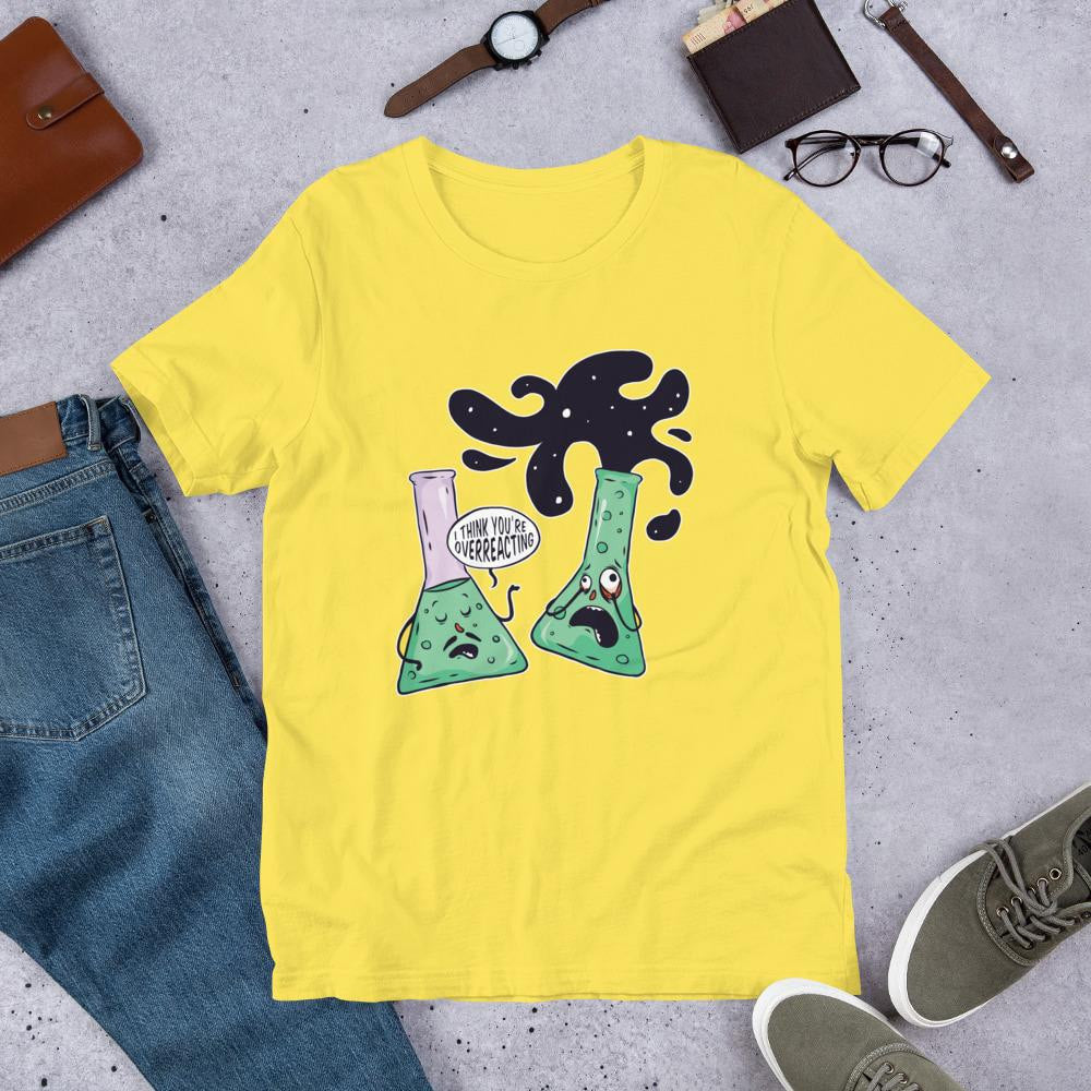 Over-reacting Half Sleeve T-Shirt — Yellow