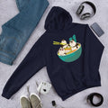 Panda Noodle Unisex Hooded Sweatshirt — Navy