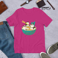 Panda Noodle Half Sleeve T-Shirt — Pink