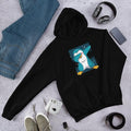 Penguin Dab Unisex Hooded Sweatshirt — Black