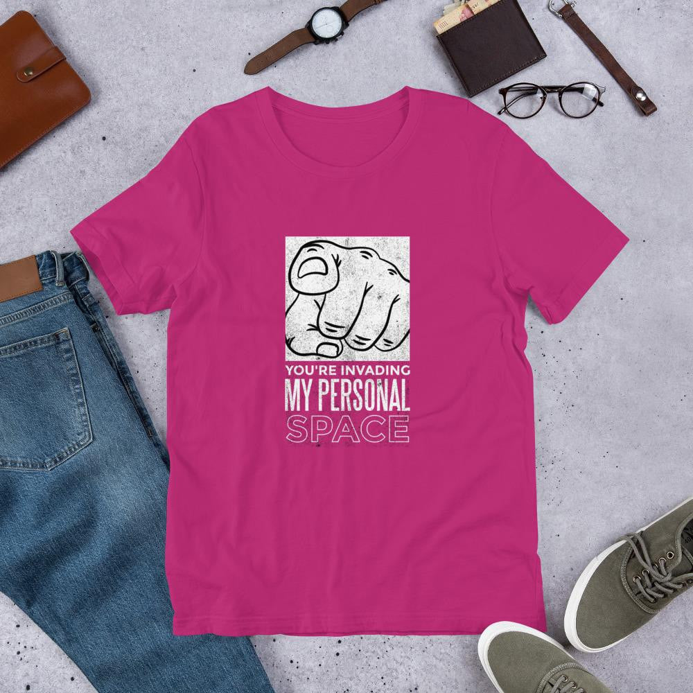 Personal Space Half Sleeve T-Shirt — Pink
