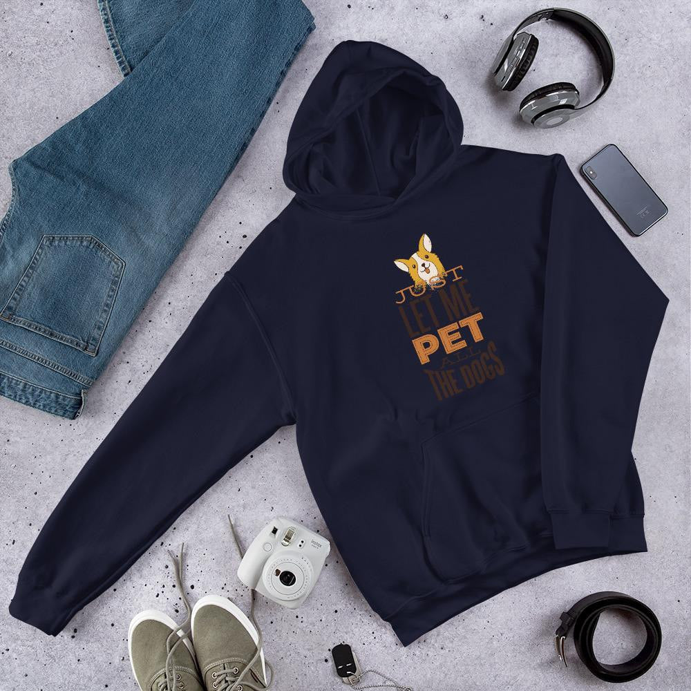 Pet All Dogs Unisex Hooded Sweatshirt — Navy