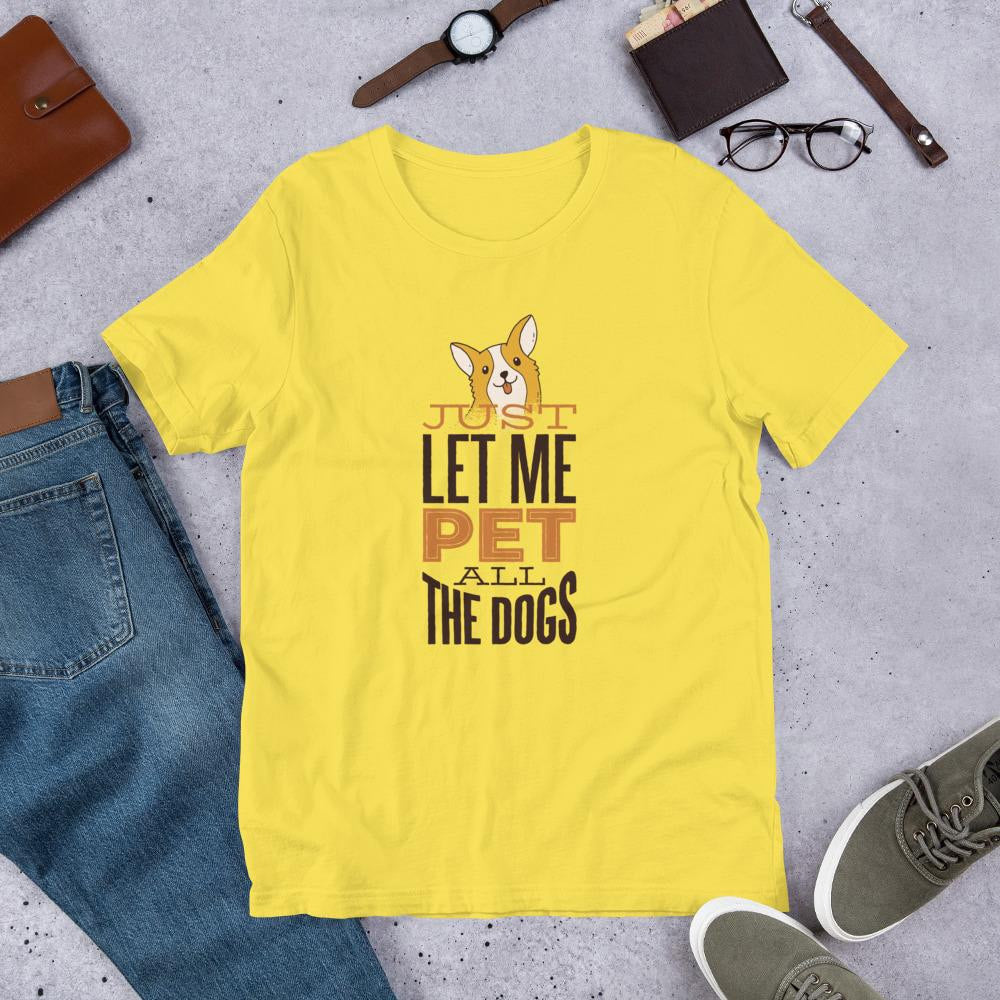 Pet All Dogs Half Sleeve T-Shirt — Yellow