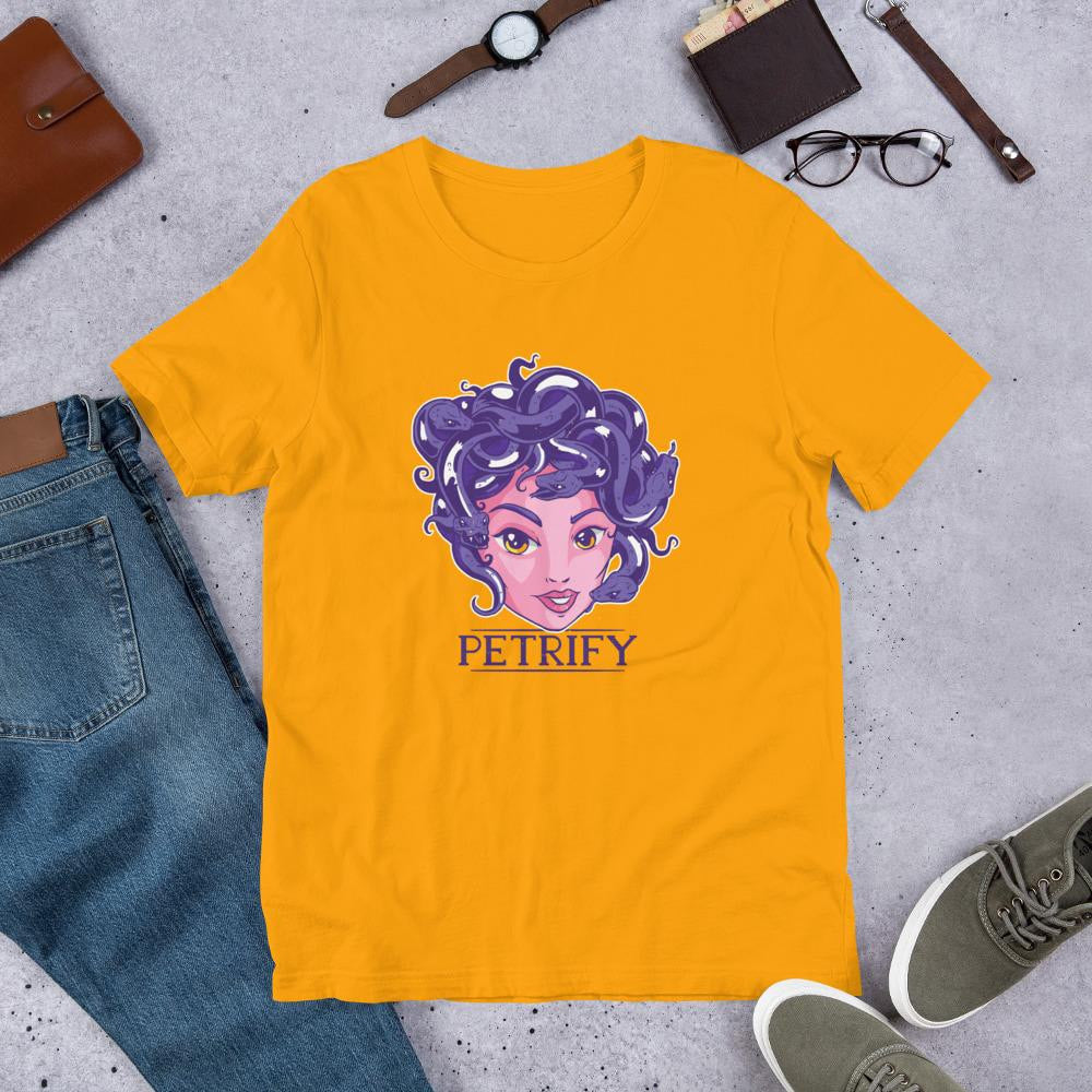 Petrify Medusa Half Sleeve T-Shirt — Gold
