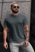 Men/Unisex Plain Half Sleeve T-Shirt — Petrol Blue