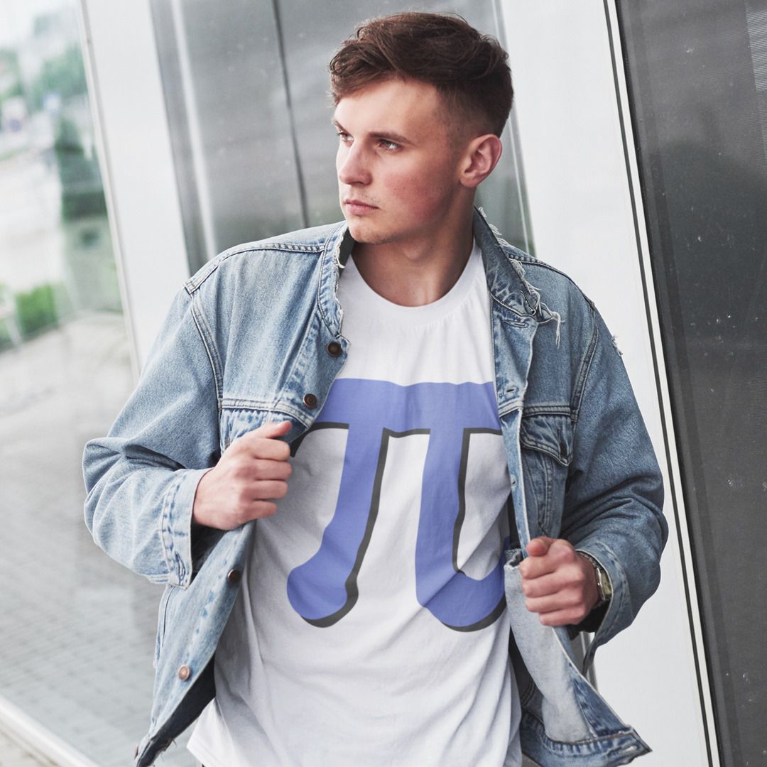 Pi oversized cotton tee front view – Fourth Dimension Club