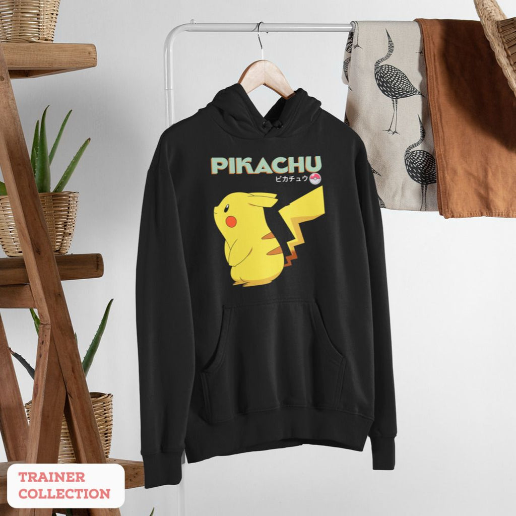 Pikachu Unisex Hooded Sweatshirt — Black