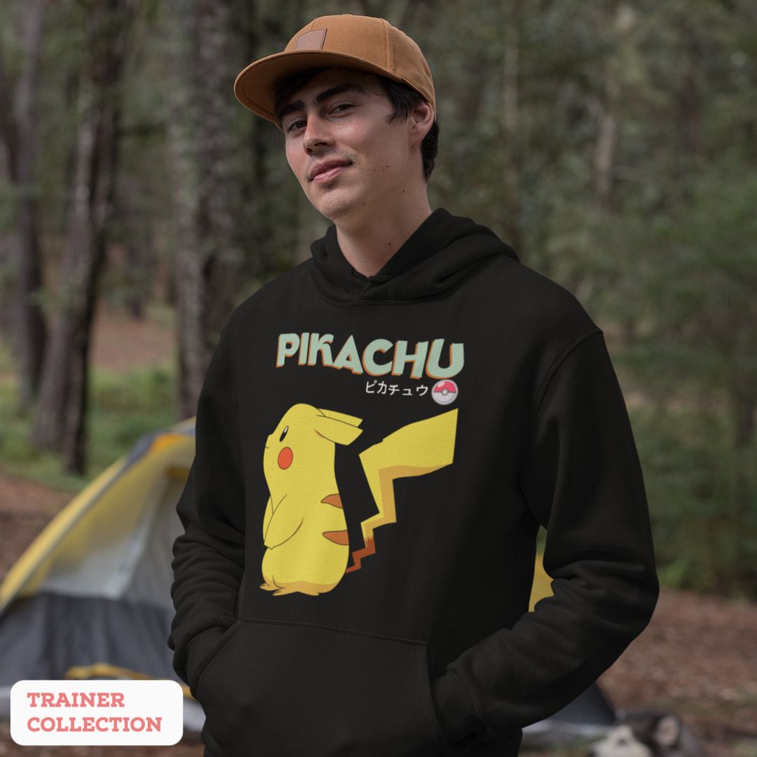 Pikachu Unisex Hooded Sweatshirt — front view