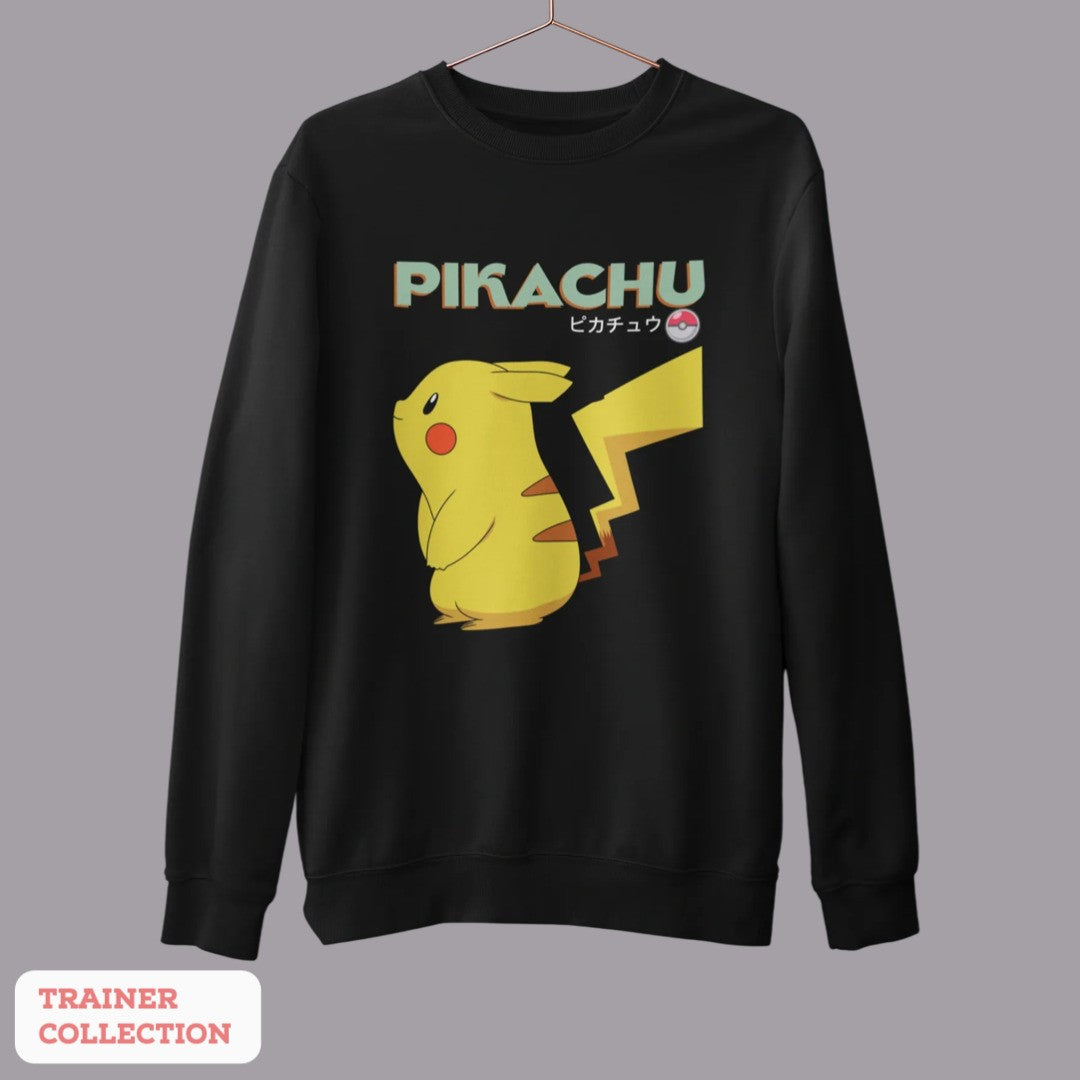 Pikachu Unisex Sweatshirt — Black