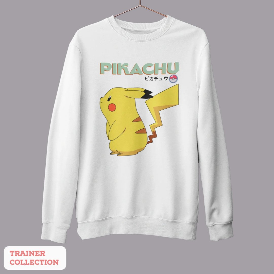 Pikachu Unisex Sweatshirt — White