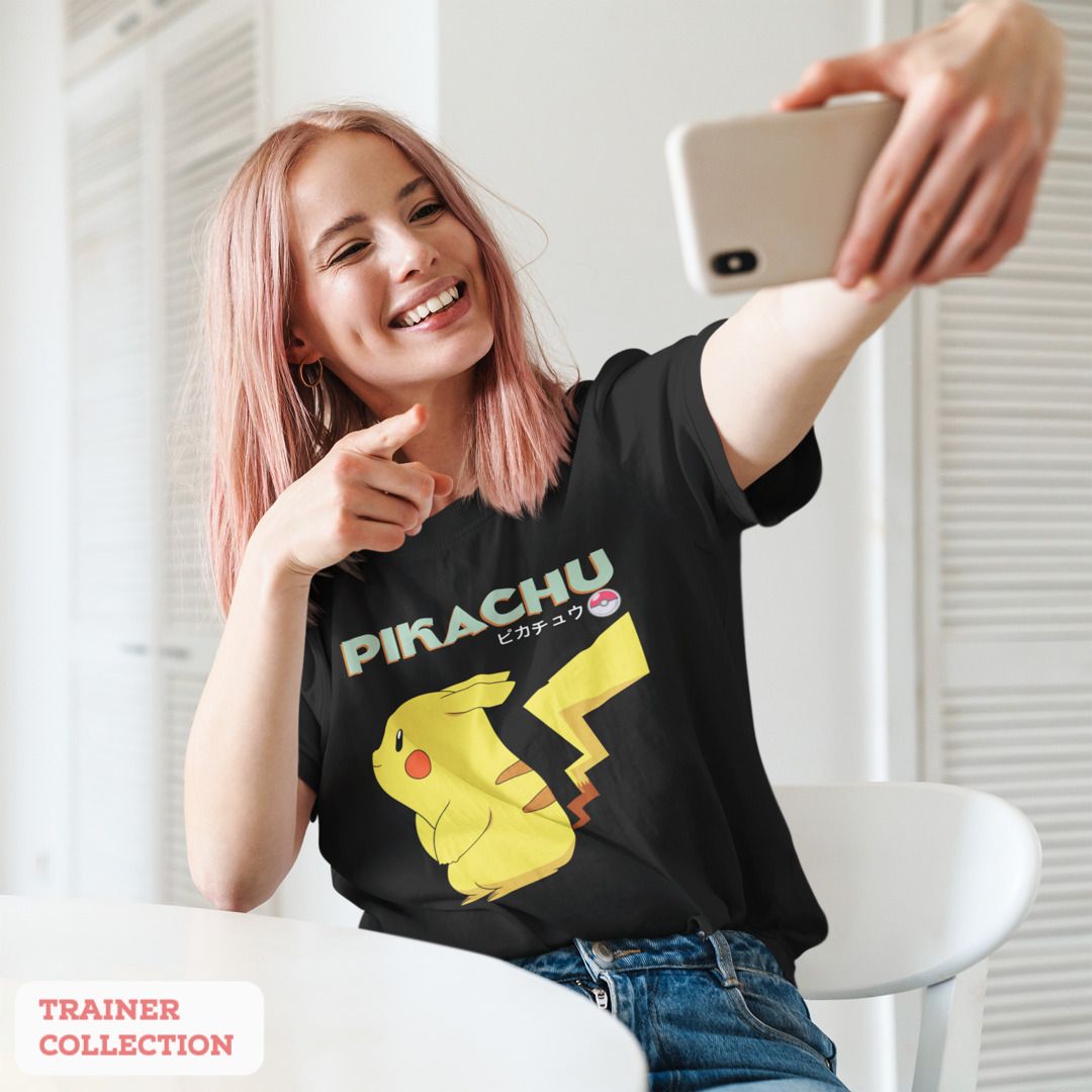 Pikachu Unisex Oversized T-Shirt — Black